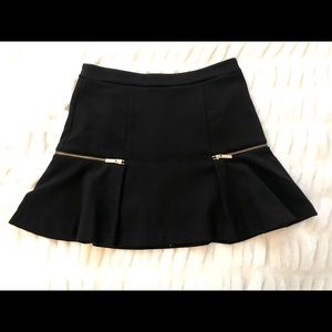 Michael Kors Black Skirt w/ gold zipper detail